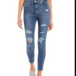 Levi’s Mile High Super Skinny Distressed Blue Jean